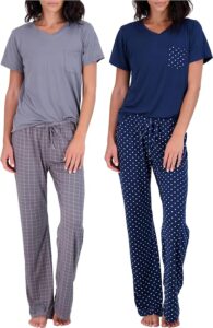 Women's Pajama Set - Choose from Short Sleeve with Pocket