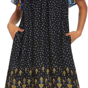 Womens Nightgown Short Sleeve House Dress