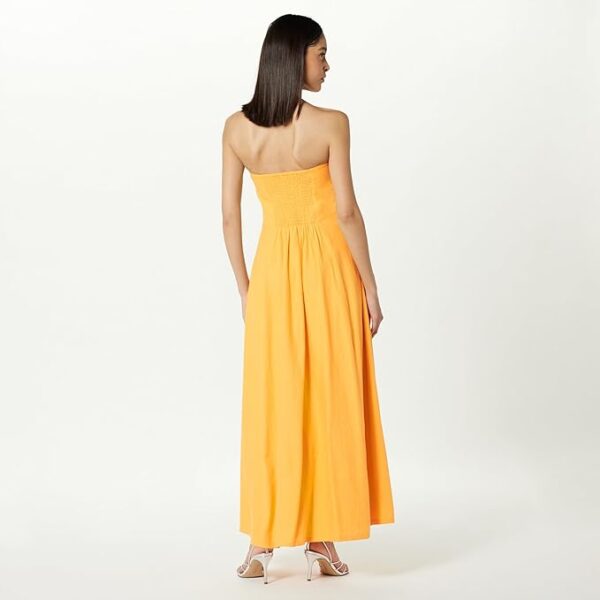 The Drop Women's Carlota Strapless Linen Maxi Dress - Image 3