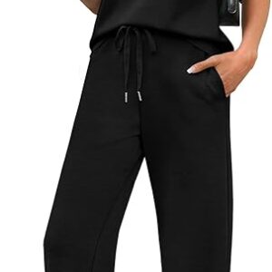 2 Piece Sets for Women Casual Summer Travel Vacation Outfits Cap Sleeve Lounge Set