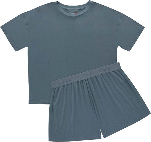 Women's Originals SuperSoft Comfywear 2 Piece Lounge Boxy T-Shirt & Sleep Shorts Loungewear Set - Image 4