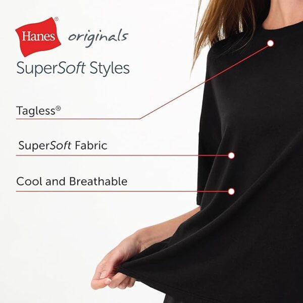 Women's Originals SuperSoft Comfywear 2 Piece Lounge Boxy T-Shirt & Sleep Shorts Loungewear Set - Image 3