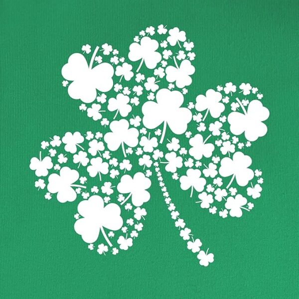 Shirts for Women:Lucky Irish Shamrock Crew Neck Short-Sleeve Graphic Higher Quality Printed T-Shirt - Image 3