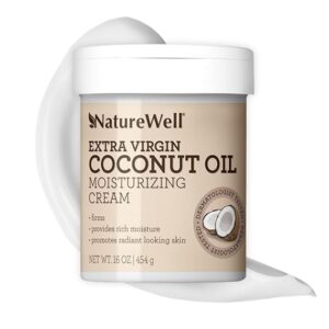 Coconut Oil Moisturizing Cream for Face, Body, & Hands, Anti Aging, Firming, Restores Skin's Moisture Barrier